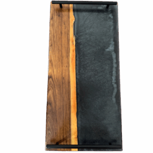 Midnight River Resin & Walnut Tray