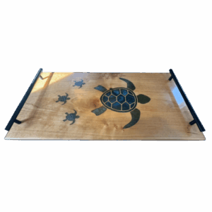 🐢 Sea Turtle Family Resin Art Serving Tray